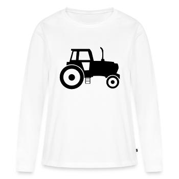traktor - Frauen Premium Bio Langarmshirt - Weiß - Vorne - Julia (174cm)