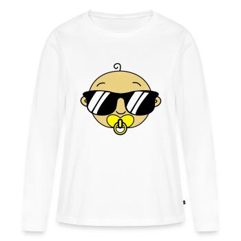 bébé - T-shirt manches longues Premium bio Femme - blanc - Devant - Julia (174cm)