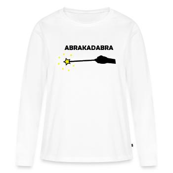 baguette abracadabra - T-shirt manches longues Premium bio Femme - blanc - Devant - Julia (174cm)