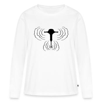Bruit Marteau-piqueur fort - T-shirt manches longues Premium bio Femme - blanc - Devant - Julia (174cm)