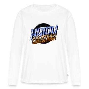 Dog Friendly Guenon Cat Long Sleeve Shirts - Women's Premium Organic Long Sleeve Shirt - white - Front - Julia (174cm)
