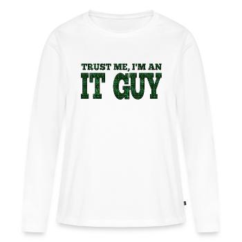 IT guy support geek computer computer geek technicien geek - T-shirt manches longues Premium bio Femme - blanc - Devant - Julia (174cm)