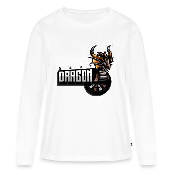 Dart Dragon Emblem - Frauen Premium Bio Langarmshirt - Weiß - Vorne - Julia (174cm)