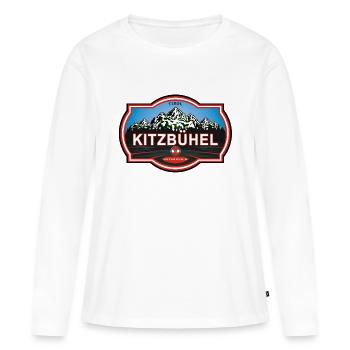 Kitzbühel Österreich - T-shirt manches longues Premium bio Femme - blanc - Devant - Julia (174cm)