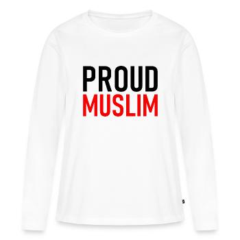 Fier musulman - Musulmans - Islam - T-shirt manches longues Premium bio Femme - blanc - Devant - Julia (174cm)