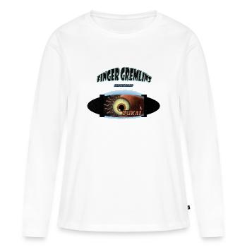 Skateboard Creature Monster Sport Finger Gremlin - Women's Premium Organic Long Sleeve Shirt - white - Front - Julia (174cm)