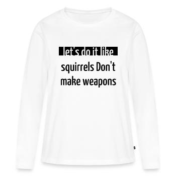 Mouvement pour la paix hippie coeur drôle contre-culture - T-shirt manches longues Premium bio Femme - blanc - Devant - Julia (174cm)