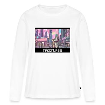 Apocalypse - T-shirt manches longues Premium bio Femme - blanc - Devant - Julia (174cm)