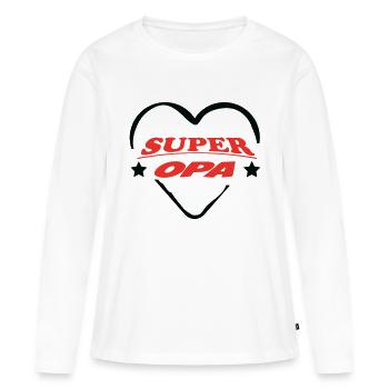 PAPI OPA OPA GROSSVATER OPA ABUELO - Frauen Premium Bio Langarmshirt - Weiß - Vorne - Julia (174cm)