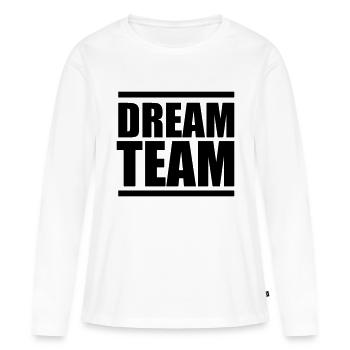 Équipe de rêve - T-shirt manches longues Premium bio Femme - blanc - Devant - Julia (174cm)