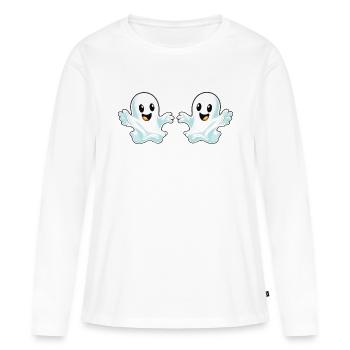 Alcool - T-shirt manches longues Premium bio Femme - blanc - Devant - Julia (174cm)