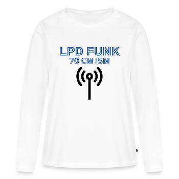 LPD FUNK Operator - Frauen Premium Bio Langarmshirt - Weiß - Vorne - Julia (174cm)