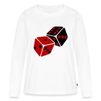 cube - Women's Premium Organic Long Sleeve Shirt - white - Front - Julia (174cm)