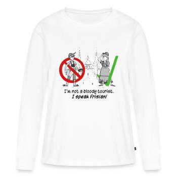 Je ne suis pas un de touriste. Je parle frison ! - T-shirt manches longues Premium bio Femme - blanc - Devant - Julia (174cm)
