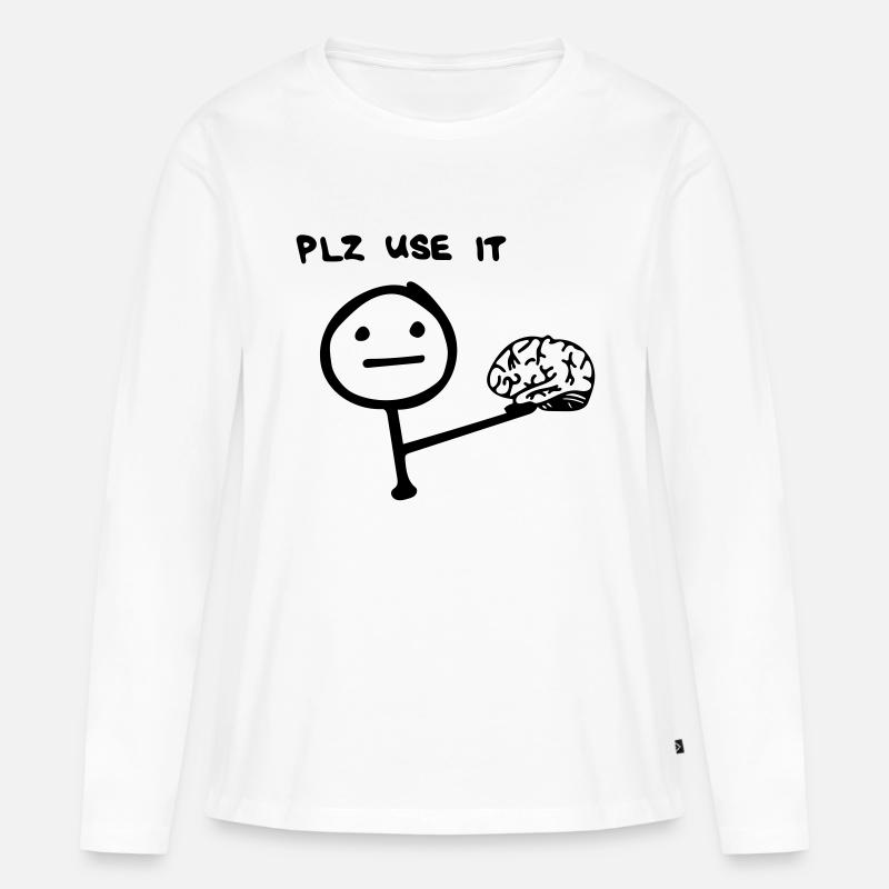 please use it - Women's Premium Organic Long Sleeve Shirt - white