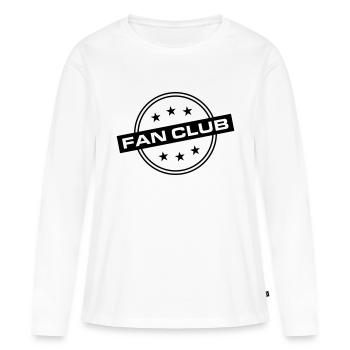 Fan Club - T-shirt manches longues Premium bio Femme - blanc - Devant - Julia (174cm)