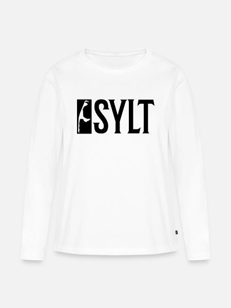 Sylt Urlaub - Frauen Premium Bio Langarmshirt - Weiß