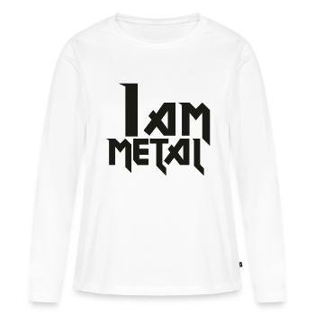 metall - Frauen Premium Bio Langarmshirt - Weiß - Vorne - Julia (174cm)