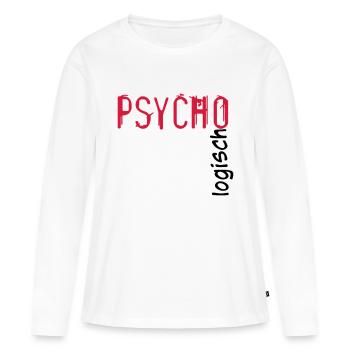 Psycho Logisch - Frauen Premium Bio Langarmshirt - Weiß - Vorne - Julia (174cm)