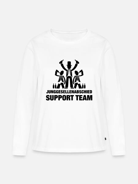 JGA support TEAM - Frauen Premium Bio Langarmshirt - Weiß