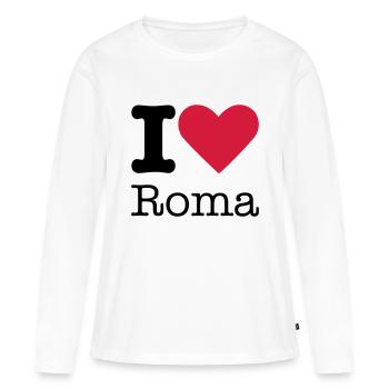 I Love Roma - Women's Premium Organic Long Sleeve Shirt - white - Front - Julia (174cm)