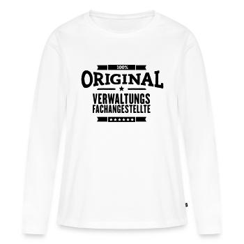Verwaltungsangestellte - Frauen Premium Bio Langarmshirt - Weiß - Vorne - Julia (174cm)