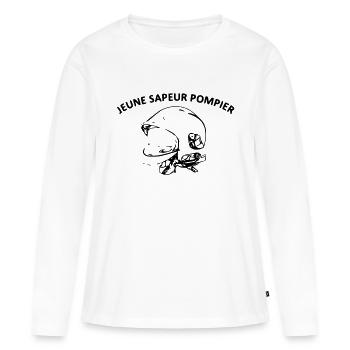 young firefighter - Women's Premium Organic Long Sleeve Shirt - white - Front - Julia (174cm)