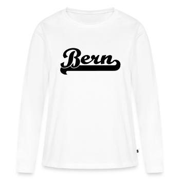 écrit bern - T-shirt manches longues Premium bio Femme - blanc - Devant - Julia (174cm)