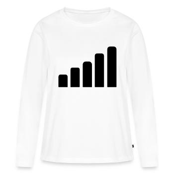 Mobile reception - Women's Premium Organic Long Sleeve Shirt - white - Front - Julia (174cm)