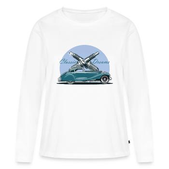 Classic car - Women's Premium Organic Long Sleeve Shirt - white - Front - Julia (174cm)