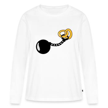 Wedding Rings - T-shirt manches longues Premium bio Femme - blanc - Devant - Julia (174cm)