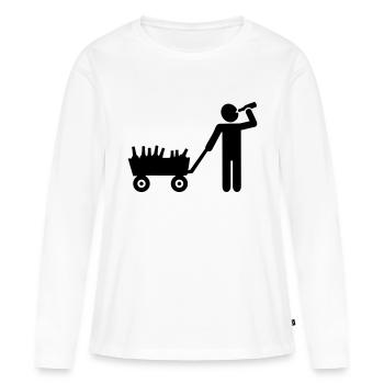Alcohol - Women's Premium Organic Long Sleeve Shirt - white - Front - Julia (174cm)