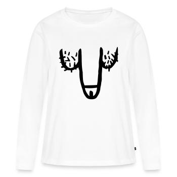 Penis - Frauen Premium Bio Langarmshirt - Weiß - Vorne - Julia (174cm)