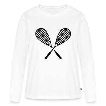 Squash - Frauen Premium Bio Langarmshirt - Weiß - Vorne - Julia (174cm)