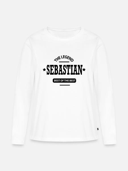 sebastian - Frauen Premium Bio Langarmshirt - Weiß