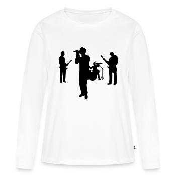 bande - T-shirt manches longues Premium bio Femme - blanc - Devant - Julia (174cm)
