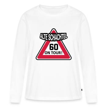 Geburstag Frau Alte Schachtel 60 Birthday - Frauen Premium Bio Langarmshirt - Weiß - Vorne - Julia (174cm)