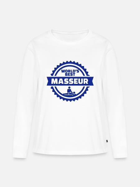 Masseur - Frauen Premium Bio Langarmshirt - Weiß