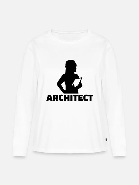 Architektin - Frauen Premium Bio Langarmshirt - Weiß