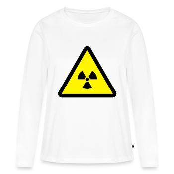 RADIOAKTIV - Frauen Premium Bio Langarmshirt - Weiß - Vorne - Julia (174cm)