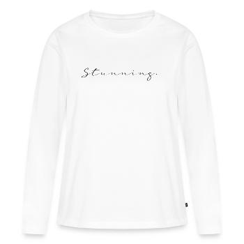 Stunning gift woman gift idea - Women's Premium Organic Long Sleeve Shirt - white - Front - Julia (174cm)