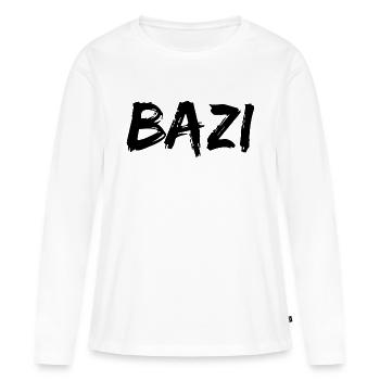 BAZI Bavarian expression - Women's Premium Organic Long Sleeve Shirt - white - Front - Julia (174cm)