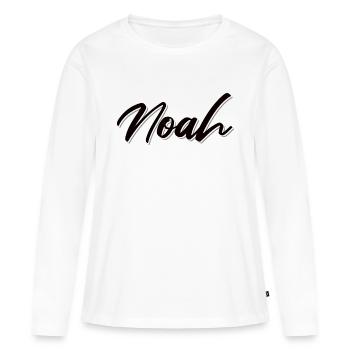 Noah - Frauen Premium Bio Langarmshirt - Weiß - Vorne - Julia (174cm)