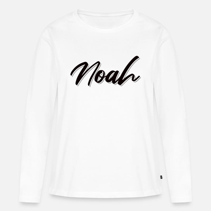 Noah - Frauen Premium Bio Langarmshirt - Weiß