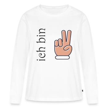 Ich bin 2 Zwei - Frauen Premium Bio Langarmshirt - Weiß - Vorne - Julia (174cm)