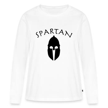 Spartiate - T-shirt manches longues Premium bio Femme - blanc - Devant - Julia (174cm)