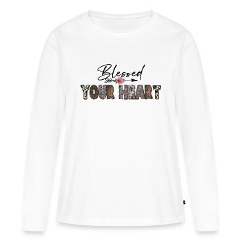 Musique country Rural Landei Country Musicien Maman - T-shirt manches longues Premium bio Femme - blanc - Devant - Julia (174cm)