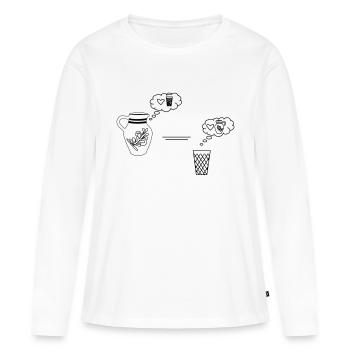 Bembel Thought Bubble - Women's Premium Organic Long Sleeve Shirt - white - Front - Julia (174cm)