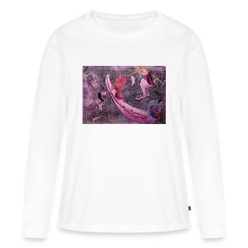 Chaussures - T-shirt manches longues Premium bio Femme - blanc - Devant - Julia (174cm)