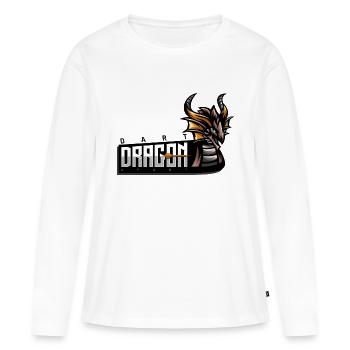 Dart Sport Dragon - Frauen Premium Bio Langarmshirt - Weiß - Vorne - Julia (174cm)
